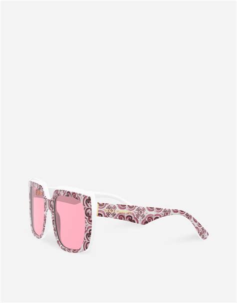 dolce gabbana occhiali maioloca|Maiolica Sunglasses in Fuchsia for Women .